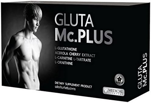 GLUTA MC.PLUSWhitening for Men 20 Capsules Reduce Ance Strengthen Muscle Premium Grade