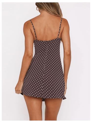 Floerns Women's Going Out Mini Dress Spaghetti Strap Polka Dots Y2k Date Night Dresses3