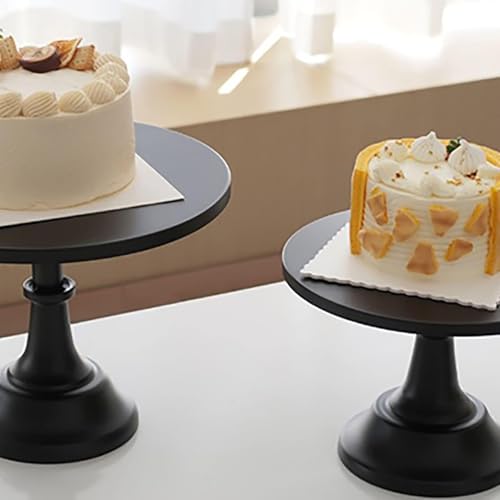 Présentoir à gâteau en métal noir de style rustique pour buffets d'exception