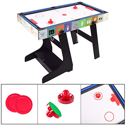 ALPIKA Faltbarer 4-in-1-Muliti-Sport-Spieltisch, zusammenklappbarer Kombi-Tisch Pool-/Snooker-Tisch, Fußballtisch, Tischtennis-Tisch, Airhockey-Tisch mit Aufbewahrungsbox, 1,2 m – Bild 5
