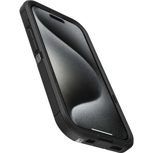 OtterBox iPhone 15 Pro (Only) Defender Series XT Clear Case - DARK SIDE (Black/Clear), screenless, rugged , snaps to MagSafe, lanyard attachment (ships in polybag, ideal for business customers) - image 3
