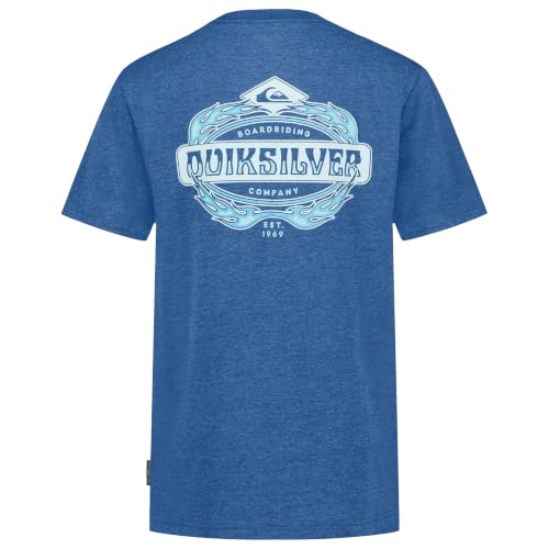 Image of Quiksilver Boys' Short Sleeve Logo Graphic T-Shirt, Soft & Comfortable, Regular Fit