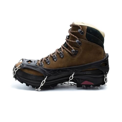 Hillsound FreeSteps6 Crampon, Ice Cleat All-Purpose Traction System for Packed Snow & Ice Conditions, Black, Medium