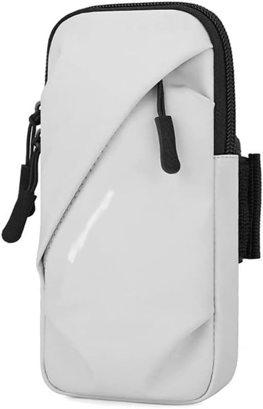 Running Mobile Phone Arm Bag Outdoor Men and Women Universal Arm Belt Sports Mobile Phone Arm Sleeve Wrist Bag (Color : Black, Size : 18 * 9.5 * 4cm) (White 18 * 9.5 * 4cm)