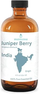 Juniper Berry Essential Oil with Cleansing & Uplifting Properties 100% Pure Therapeutic Grade Juniper Essential Oil Aceite Esencial de Enebro for Aromatherapy, Relaxation 8oz