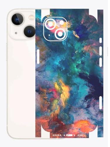 Image of AtOdds - Full Body Back Screen Guard Protector Film - Lamination Wrap Skin Sticker for iPhone 13 mini | Scratchproof Matte Finish (Design - Color Splash)