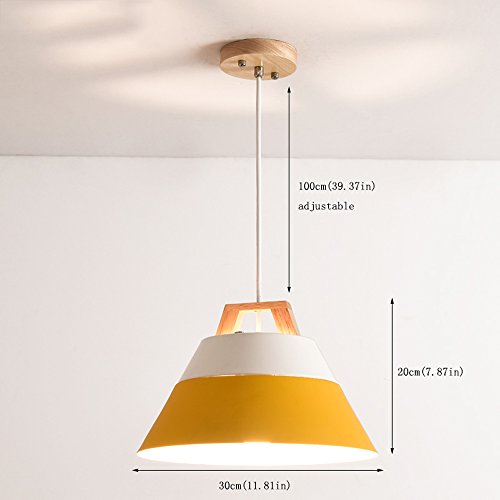 Lustre suspension moderne E27 plafonnier contrasté cuisine salon bar