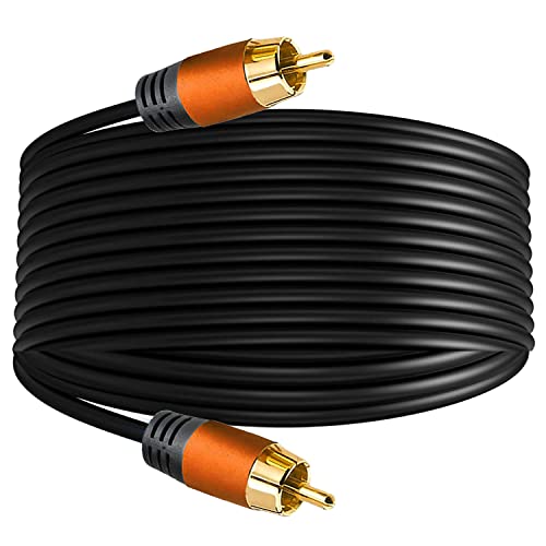 Digital Coaxial Audio Cable 12Ft,1Rca Male To 1Rca Male Subwoofer Cable Rca Video Cable For Subwoofer, Home Theater, Video/Audio Subwoofer Rear View Parking Camera #TOP2