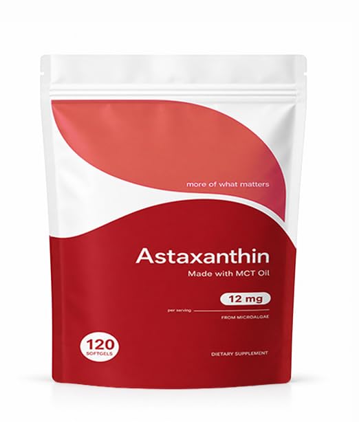 Astaxanthin, 4 Month Supply, Astaxanthin 12mg Antioxidant Supplements Supports Eye, Skin, Antioxidant, Joint, Circulatory Health