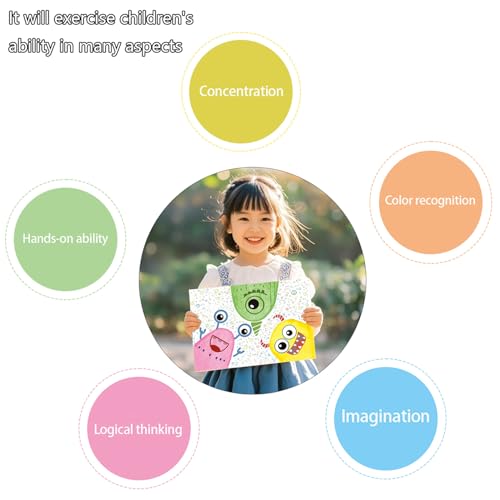 Lovyan 22PCS Rainbow Scratch Art Cards Squeeze Magic Reveal Craft Kits, Double-Sided Dot Line Color