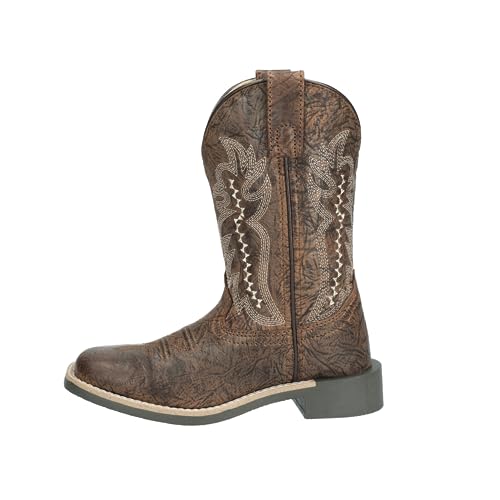 Kid's Presley Brown Leather Western Boot