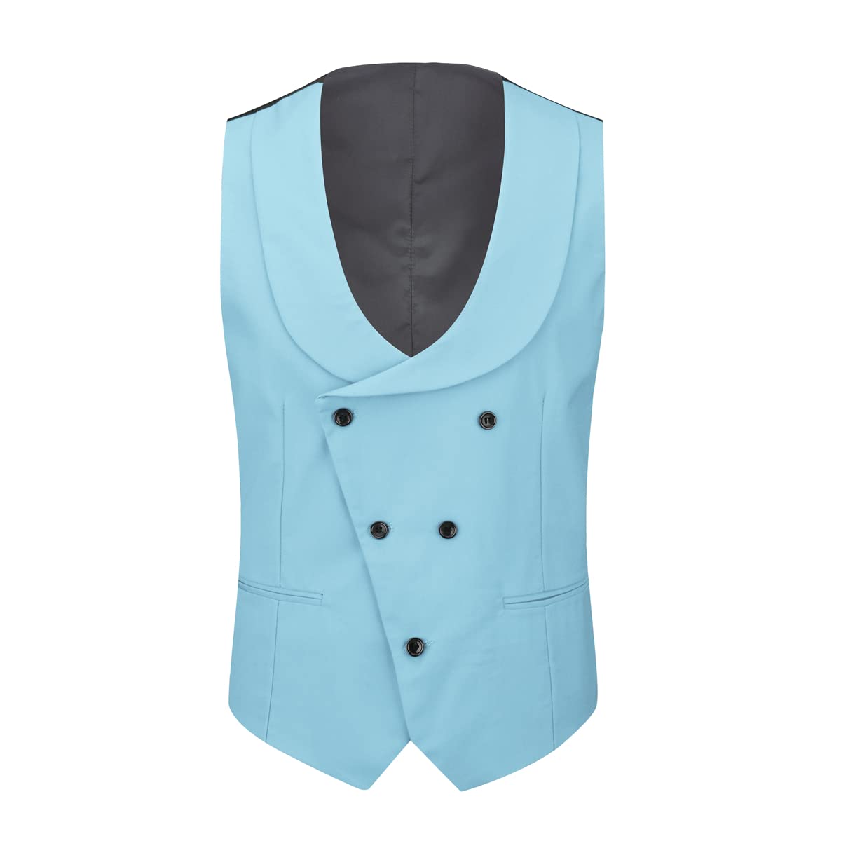 Sliktaa Traje de 3 piezas para hombre, con un botón, ajustado, formal, para boda, cena, chaleco y pantalones, multicolor