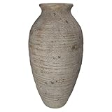 anfora romana vendita COLORE: Grigio KEYHOMESTORE-Anfora porta piante, realizzata in pietra, di colore Grigio sfumato, Altezza cm 60, ideale come decorazione da giardino, da interno e per verande