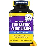 InnovixLabs Turmeric Curcumin with Black Pepper Extract - High Absorption Tumeric and Curcumin Su...