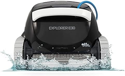 DOLPHIN Explorer E30 Robotic Pool [Vacuum] Cleaner - Ideal for In Ground Swimming Pools up to 50 Feet - Powerful Suction to Pick up Small Debris - Easy to Clean Extra Large Top Load Filter Basket…