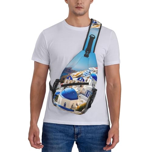 Bolso cruzado Santorini con estampa vista al mar miniatura 7