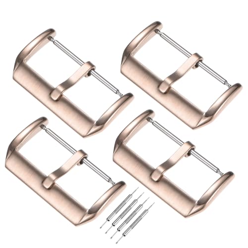 Fermoir montre 24mm or rose en acier inoxydable M METERXITY élégant pour montre connectée
