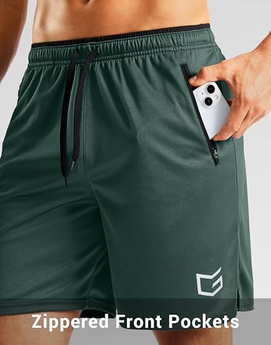 Image of G Gradual Men's Gym Workout Shorts Zipper Pockets 5 inch / 7 inch Quick Dry Breathable Runing Athletic Short for Men