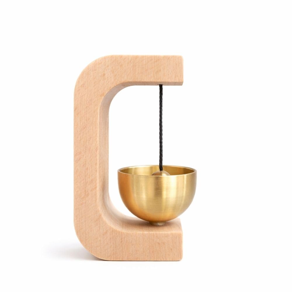 Handcrafted Magnetic Wooden Doorbell - Zen Brass Wind Chime for Home Entrance, Shop & Office | Decorative Entry Alert Bell for Door Opening | Minimalist Housewarming Gift Idea-image-9