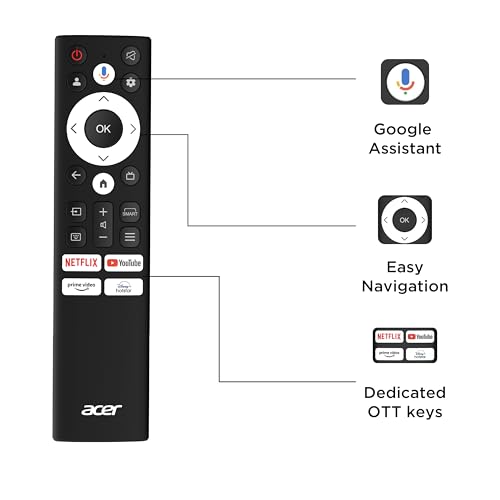 Image of acer 189 cm (75 inches) Super Series 4K Ultra HD Smart QLED Google TV AR75QDXGU2875AT (Black) 2024 Model