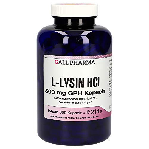 Gall Pharma L-Lysin HCl 500 mg GPH Kapseln 360 Stück Cover