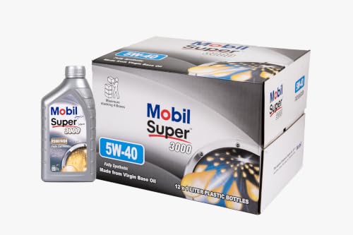 Mobil Super 5W-40 Fully Synthetic Motor Oil 1 Liter (Pack of 12)