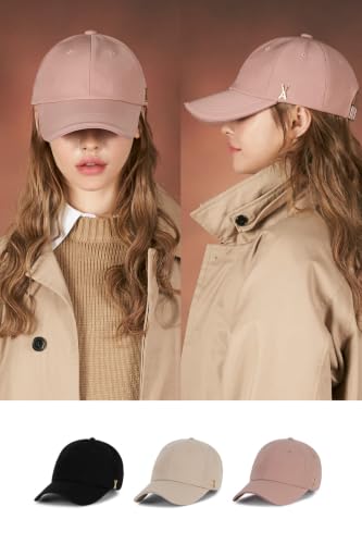Image of VARZAR 【Official Store Gold Stud Over fit Ball Cap / 3colors Unisex Deeper Small face Effect Fashion hat Polyester