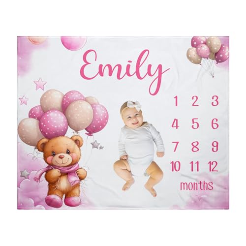 Ships Next Day, Personalized Baby Blanket for Boys Girls - Printed in USA, Custom Baby Blanket with Name Super Soft Plush Flannel, Easter Christmas Brithday Gifts for Baby Shower Kids Toddlers Newborn