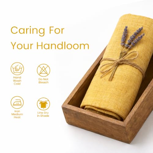 Image of Unstitched Cotton Fabric for Men and Women - Light Weight Self Pattern Khadi Cotton Fabric Material (2.5 Meter, Lemon)