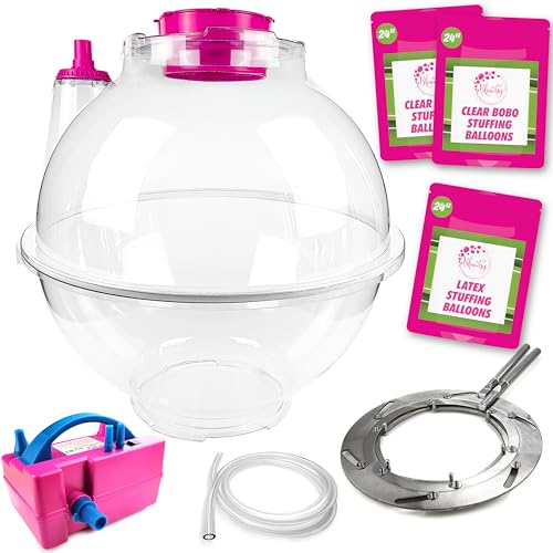 BLOONSY Balloon Stuffing Machine Kit with Electric Air Pump & Expander Tool + 20 Extra Bobo Balloons