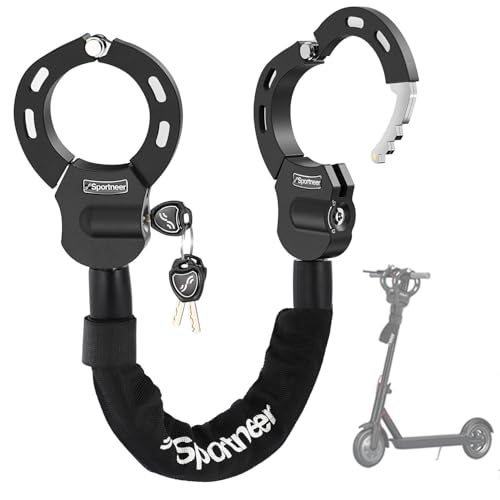 Sportneer 7mm Square Chain Bike Lock with 3 Keys