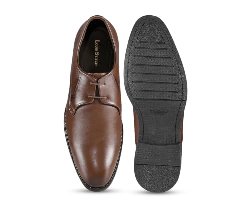 Image of LOUIS STITCH Men's Formal Lace-Up Derby Shoes | Formal Lace-Up Shoes for Men | Business & Occasion Wear | LSVSPL-2