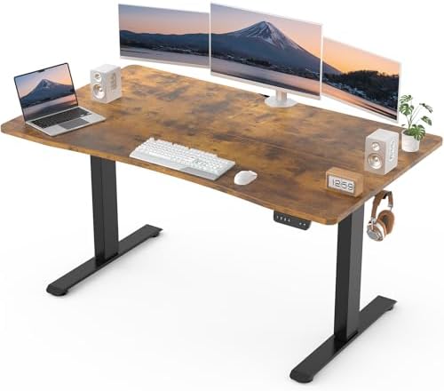 Amazon.com: Veken 55 x 28 Inch Electric Standing Desk with Adjustable ...