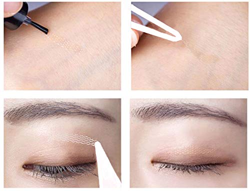 200Pairs(400Pcs) Non Sticky Breathable Lace Mesh Eyelid Tape Natural Invisible Double Eyelid Sticker Big Eye Decoration Instant Lift Eye Lid Perfect for Hooded Droopy Uneven Mono-eyelids Small Eyes - Thumbnail 7