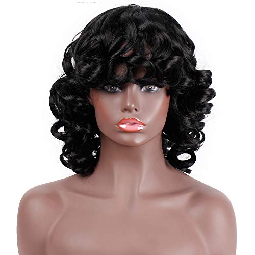 Headband Wigs Human Hair For Black Women Kinky Curly Wigs Glueless Human Hair Short Curly Headband Wigs (24 Inch, Headband Curly Wigs)