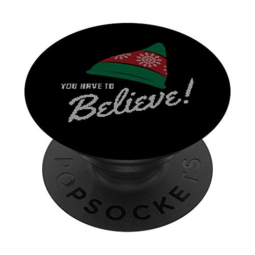 Creer en la fea Navidad de Santa Claus PopSockets PopGrip: Agarre intercambiable para Teléfonos y Tabletas