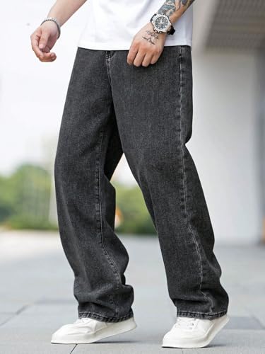 Image of dockstreet Men Baggy Jeans || Pure Cotton || Extremely Soft Touch ||Breathable Denim for Summer Season Comfort