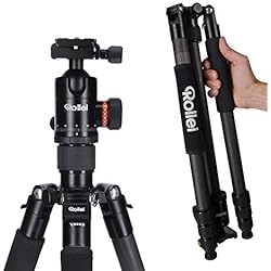 Tripode Rollei Rollei C6i – Cámara Trípode de Carbono, Acra Swiss Compatible, Incl. Rótula – Negro