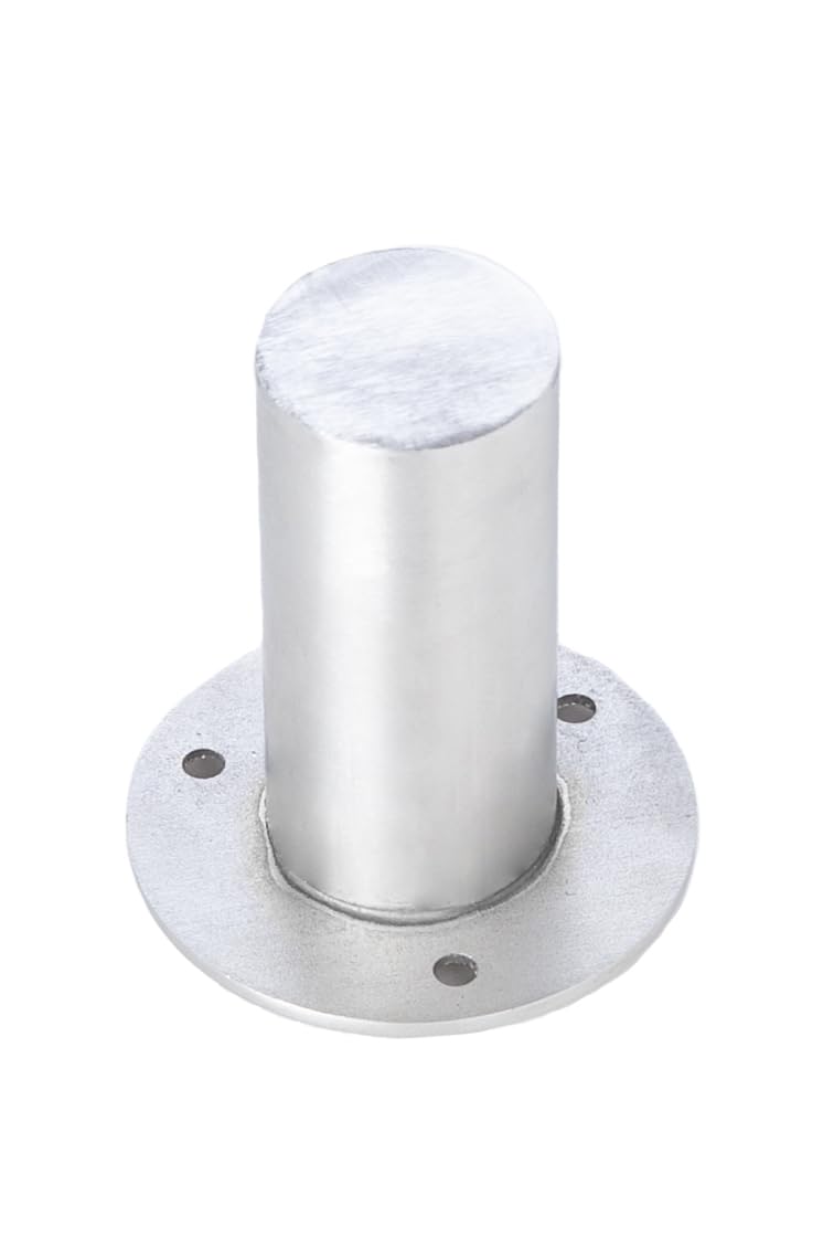 Tintero empotrable para Barco, pletina Redonda, Casquillo candelero, INOX, 20mm, 25mm, 30mm