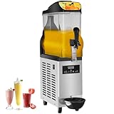 Kommerzielle Slush-Maschine, Edelstahl Frozen Drink Maker, 500W Slushie Maschine für Zuhause, Party, Restaurant, Café, Bar
