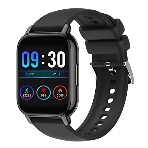 MicLee Damen Herren 1.85 Zoll Touch-Farbdisplay Smartwatch Pulsmesser Schlafmonitor Armband Fitness Tracker Schrittzähler Uhr Sportuhr Kompatibel IOS Android Wasserdicht IP68 Bluetooth Anruf