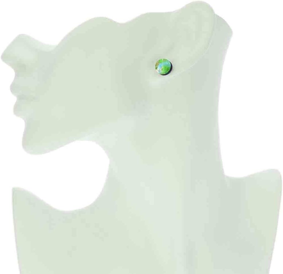 Glass Of Venice Murano Glass Venetian Reflections Round Stud Earrings - Silver Meadow