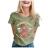 Beliebtes Damen-T-Shirt „Beer Fest“ – stylisches lässiges Oberteil mit Rundhalsausschnitt für unvergesslichen Sommergenuss (Light Green, XXL)
