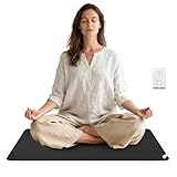 MIUQAOKL Grounding Mat, Grounding Pad for Sleeping 23.6x35.4 Inches with 15 Feet Grounding Cord, Improve Sleep, Help with Anxiety, Earth Mat at Home, Work