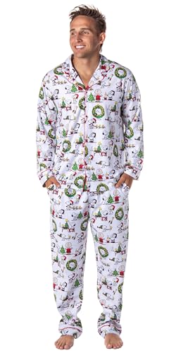 INTIMO Peanuts Charlie Brown Snoopy Button Sleep Family Christmas Pajama Set2