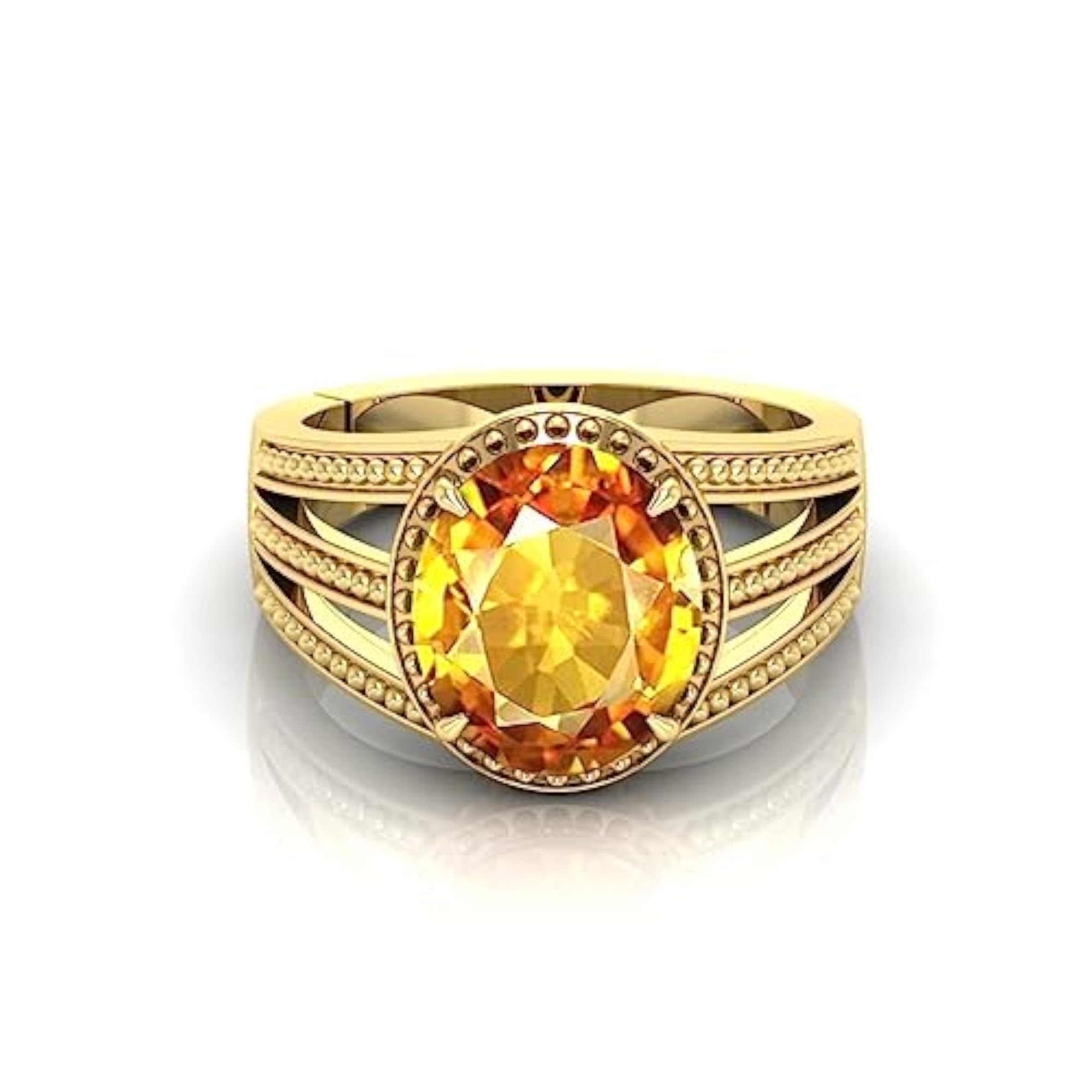 10.25 Ratti Yellow Sapphire Adjustable Ring, Lab Certified