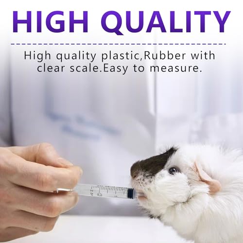100Pack-2.5ml Luer lock Syringes with 24Ga 1inch(25mm) Needles, Individually Packaging Disposable Plastic Syringes and Needles for Scientific Labs, Industrial, Animal and Pet Supplies (2.5ml24ga100pack) - Thumbnail 6