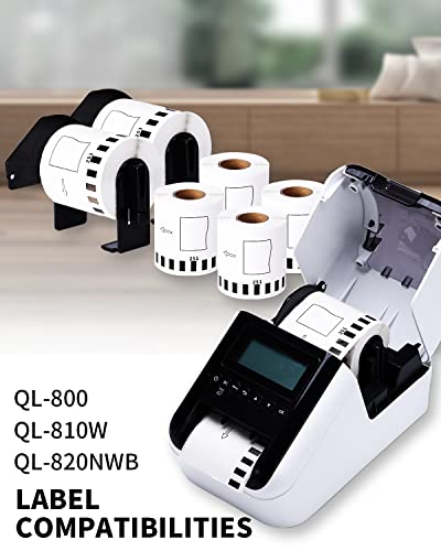 Replacement for Brother QL-820NWB Label Rolls QL-800 QL-810W Label Black/Red on White DK-2251 DK2251 Paper Tape (2.4 in x 50 ft) Continuous for Brother QL Label Printers (Black/Red on White) - Thumbnail 2
