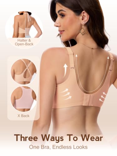 COCOMARTS Jelly Bras for Women No Underwire Full Coverage Deep V Nude $8.99 AC + 64% Off Code 98P7V8T5 - image 3