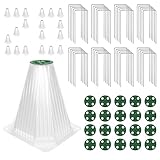 Yulokdwi Pflanzenglokken Für Garten,Glockenförmiger Pflanzenschutz für draußen - Wiederverwendbarer Schutz Mit Belüftungslöchern Und Erdnägeln Für Gemüsebeet Tomate